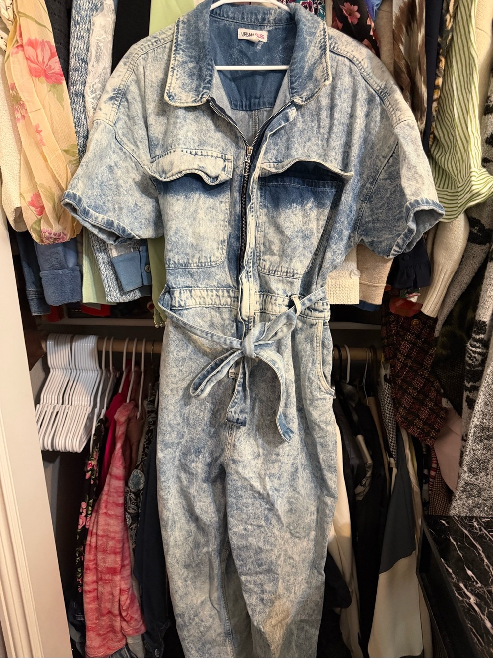 Urban bliss Denim Jumpsuit with Tie Waist 22